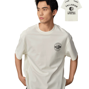 109644-232 | MEN'S HERITAGE PALLADIUM LOGO LOOSE FIT COTTON T-S | VANILLA ICE