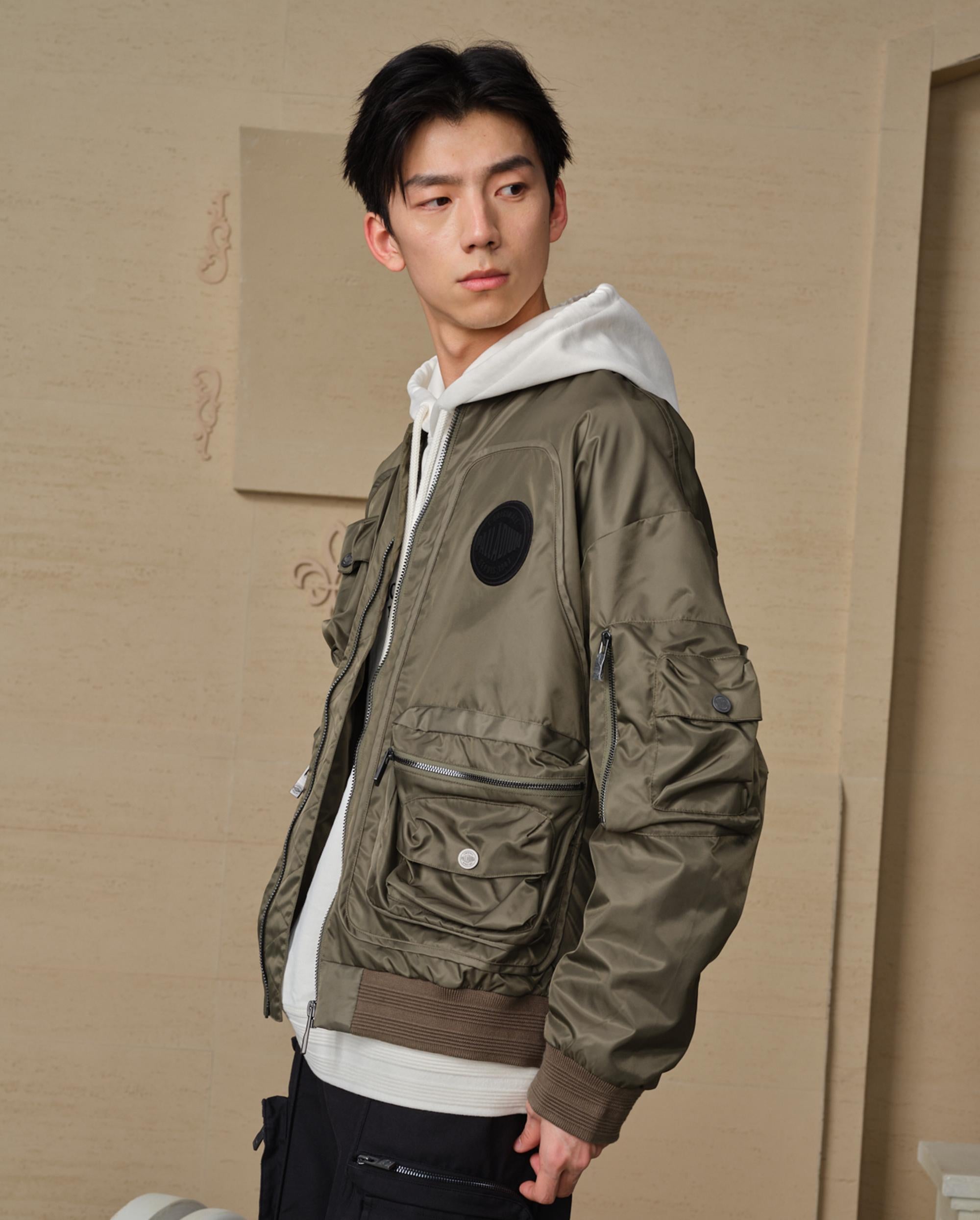 109654-367 | MEN'S PALLADIUM LOGO BOMBER JACKET | TEA LEAF - Image 3