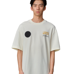 109730-232 | MEN'S PALLADIUM LOGO LOOSE FIT COTTON T-SHIRT | VANILLA ICE