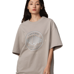109731-031 | MEN'S PALLADIUM LOGO LOOSE FIT COTTON T-SHIRT | FLINT GRAY