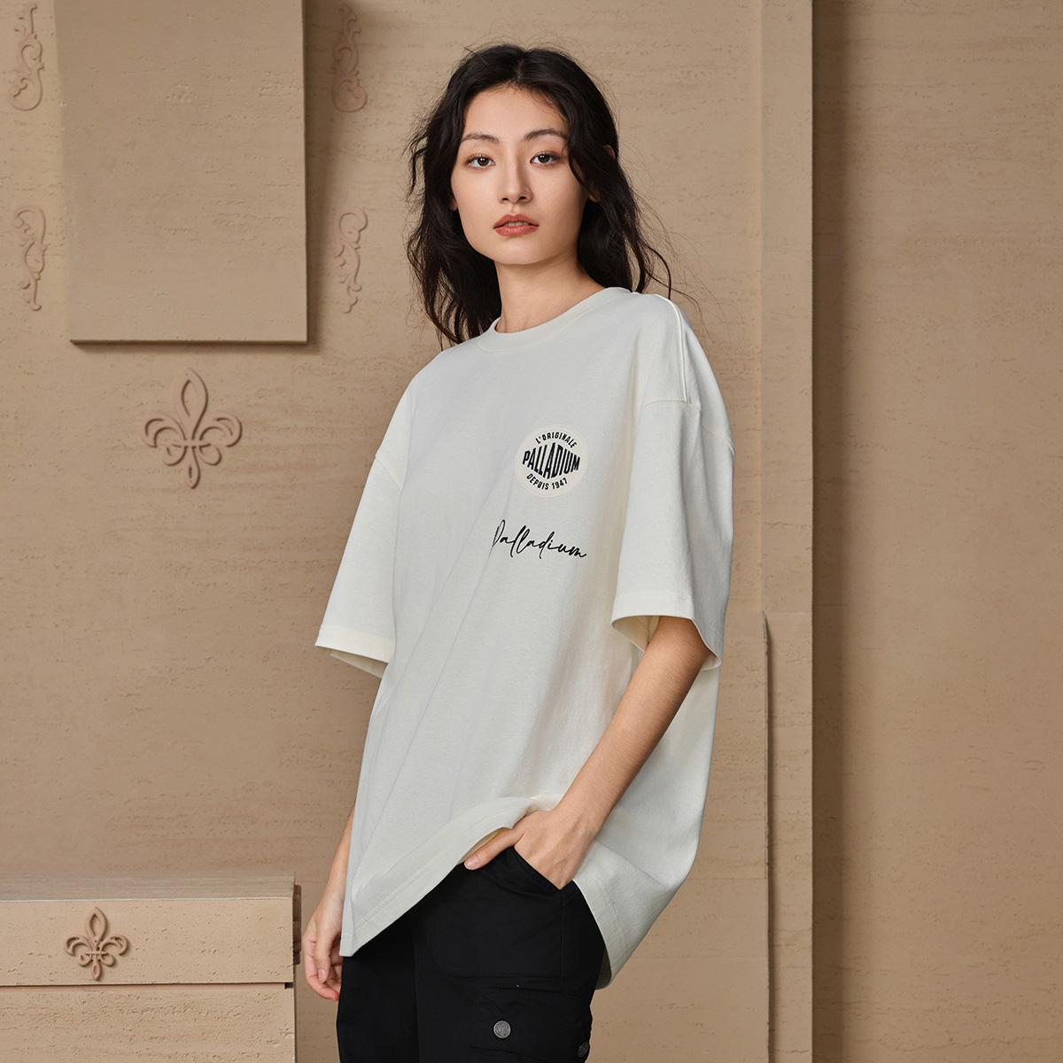 109735-262 | MEN'S VINTAGE PALLADIUM LOGO LOOSE FIT COTTON T-SH | MARSHMALLOW - Image 5