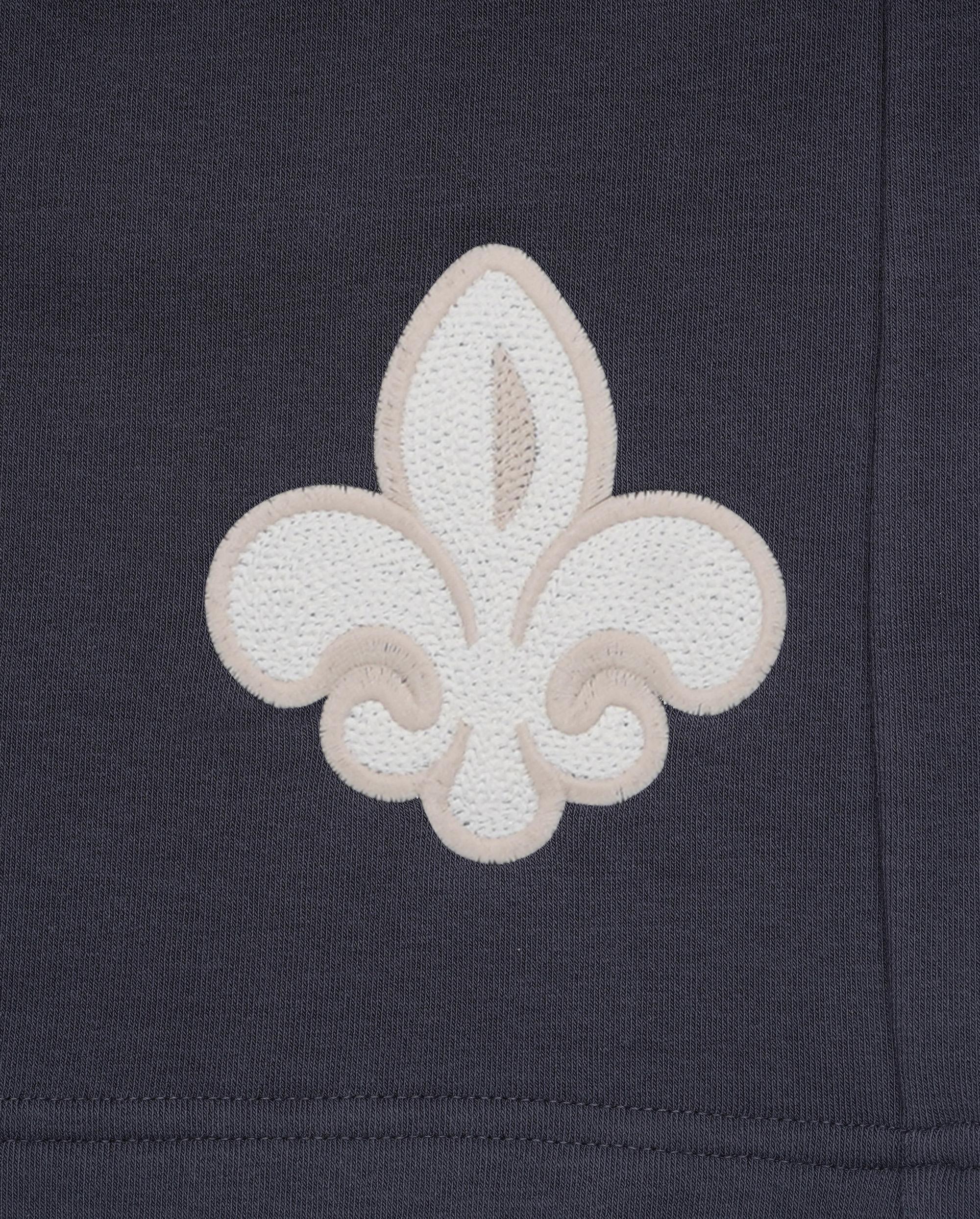 178025-033 | UNISEX EMBROIDERED IRIS LOGO SHORTS | BLK OYSTER - Image 6