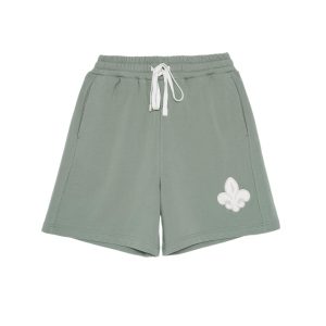 178025-335 | UNISEX EMBROIDERED IRIS LOGO SHORTS | OIL GRN