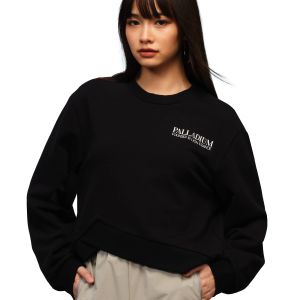 1910443-032 | WOMEN'S PALLADIUM LOGO IRREGULAR HEM SWEATSHIRT | TAP SHOE