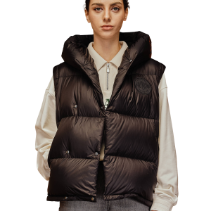 1910519-032 | WOMEN'S PALLADIUM LOGO HOODED DOWN VEST | TAP SHOE