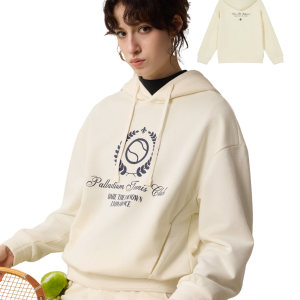 1911360-232 | WOMEN'S PALLADIUM TENNIS CLUB LOGO HOODIE | VANILLA ICE