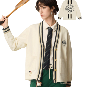 1911362-232 | WOMEN'S LOGO COLOR BLOCKS CARDIGAN | VANILLA ICE
