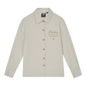 1911381-556 | WOMEN'S PALLADIUM LOGO STRIPED SHIRT | GREY WHITE STRIPES