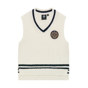 1911383-232 | WOMEN'S PALLADIUM LOGO V-NECK SWEATER VEST | VANILLA ICE