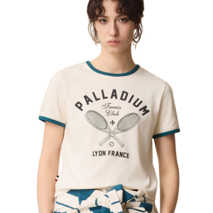 1911390-262 | WOMEN'S TENNIS CLUB LOGO LOOSE FIT T-SHIRT | MARSHMALLOW