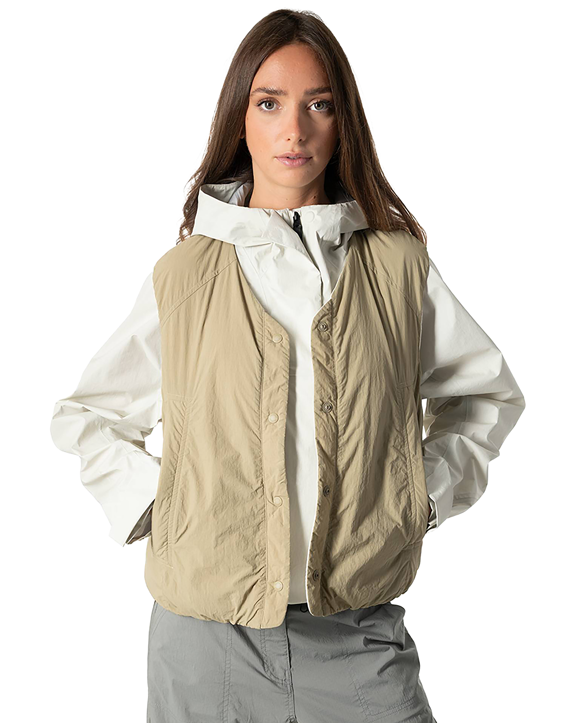 1911713-257 | WATER REPELLENT REVERSIBLE PADDED VEST JACKET | WARM SAND