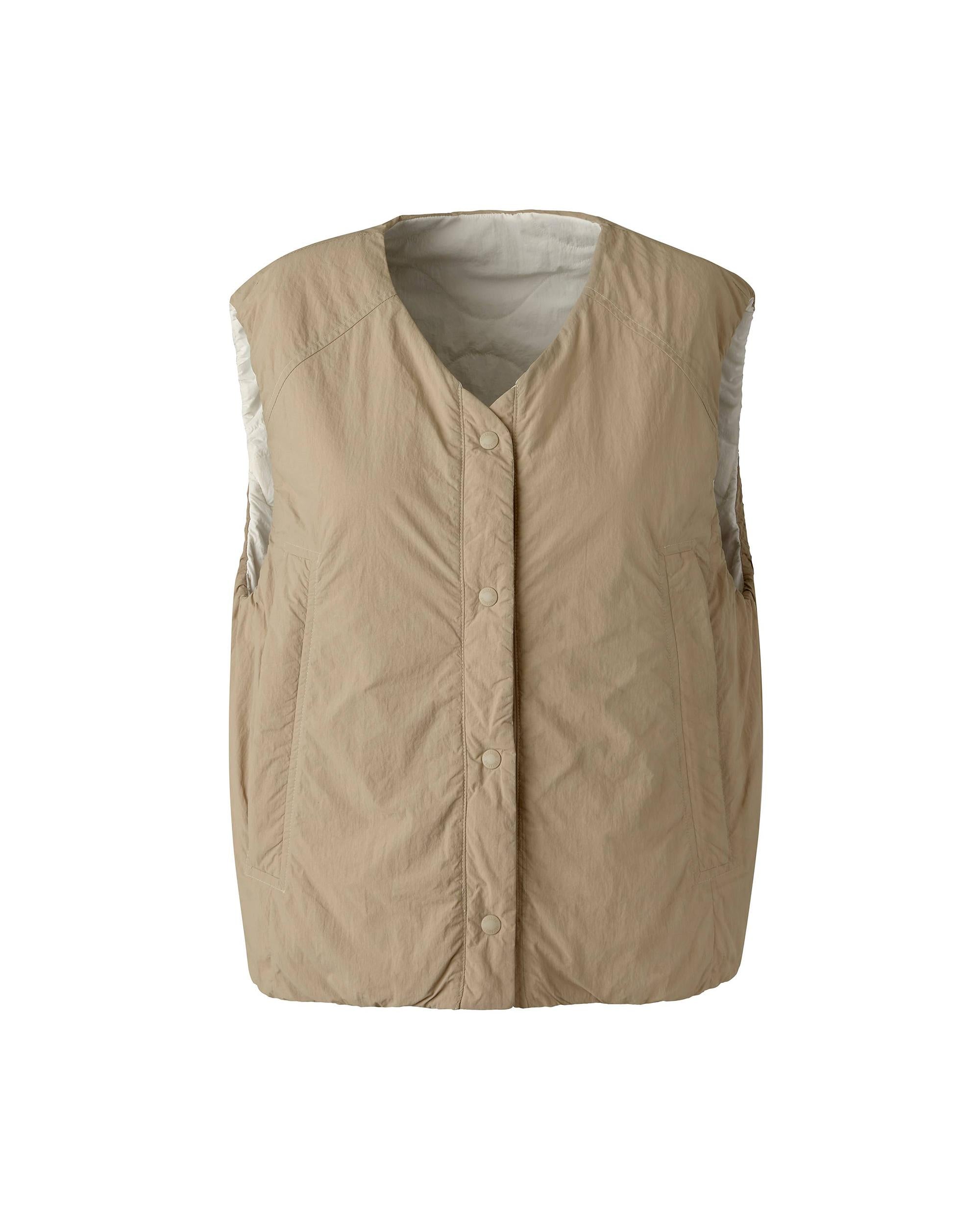 1911713-257 | WATER REPELLENT REVERSIBLE PADDED VEST JACKET | WARM SAND - Image 5