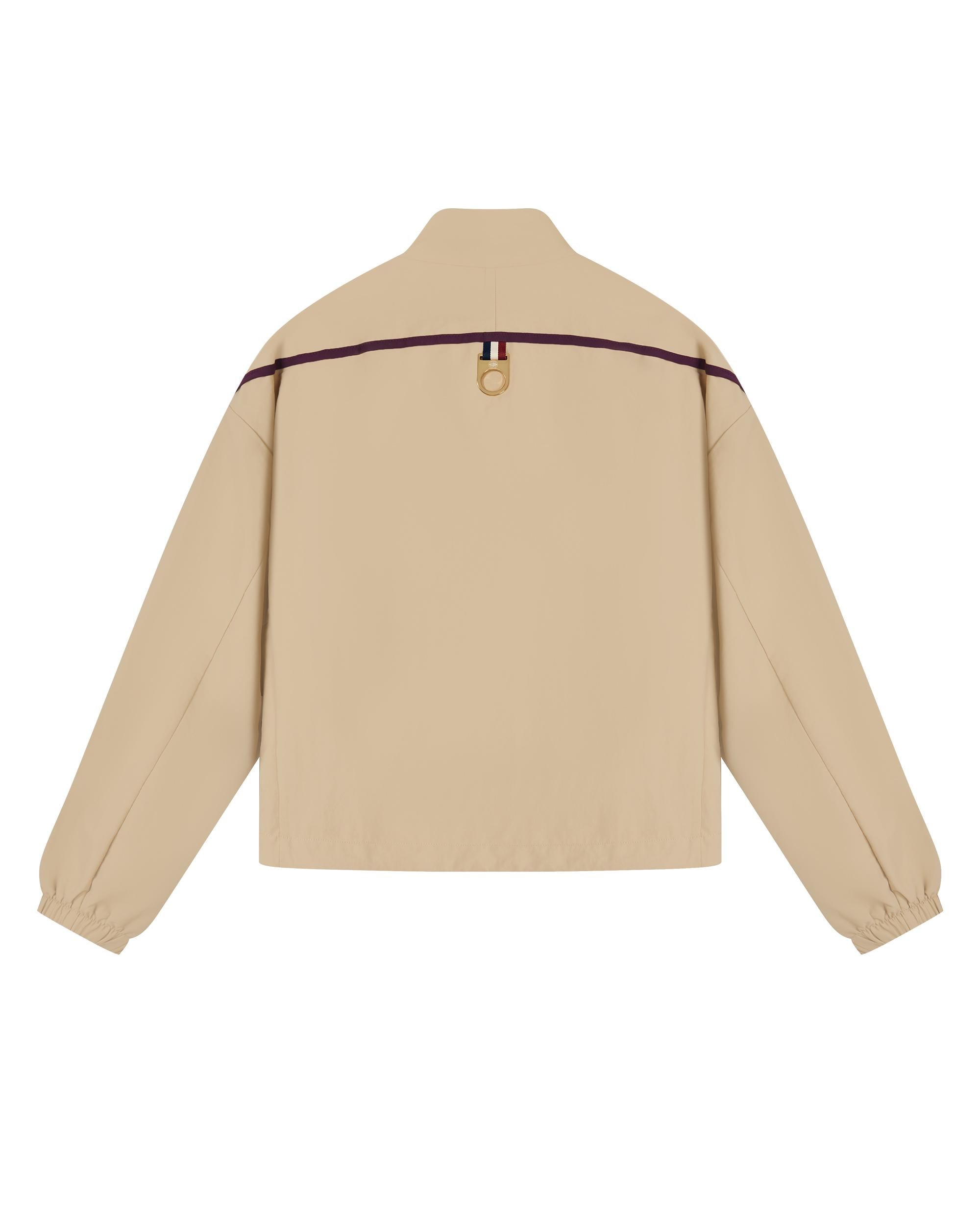 1911943-158 | WOMEN'S IRIS LOGO SIDE STRIPES LOOSE FIT JACKET | MILK TEA - Image 5