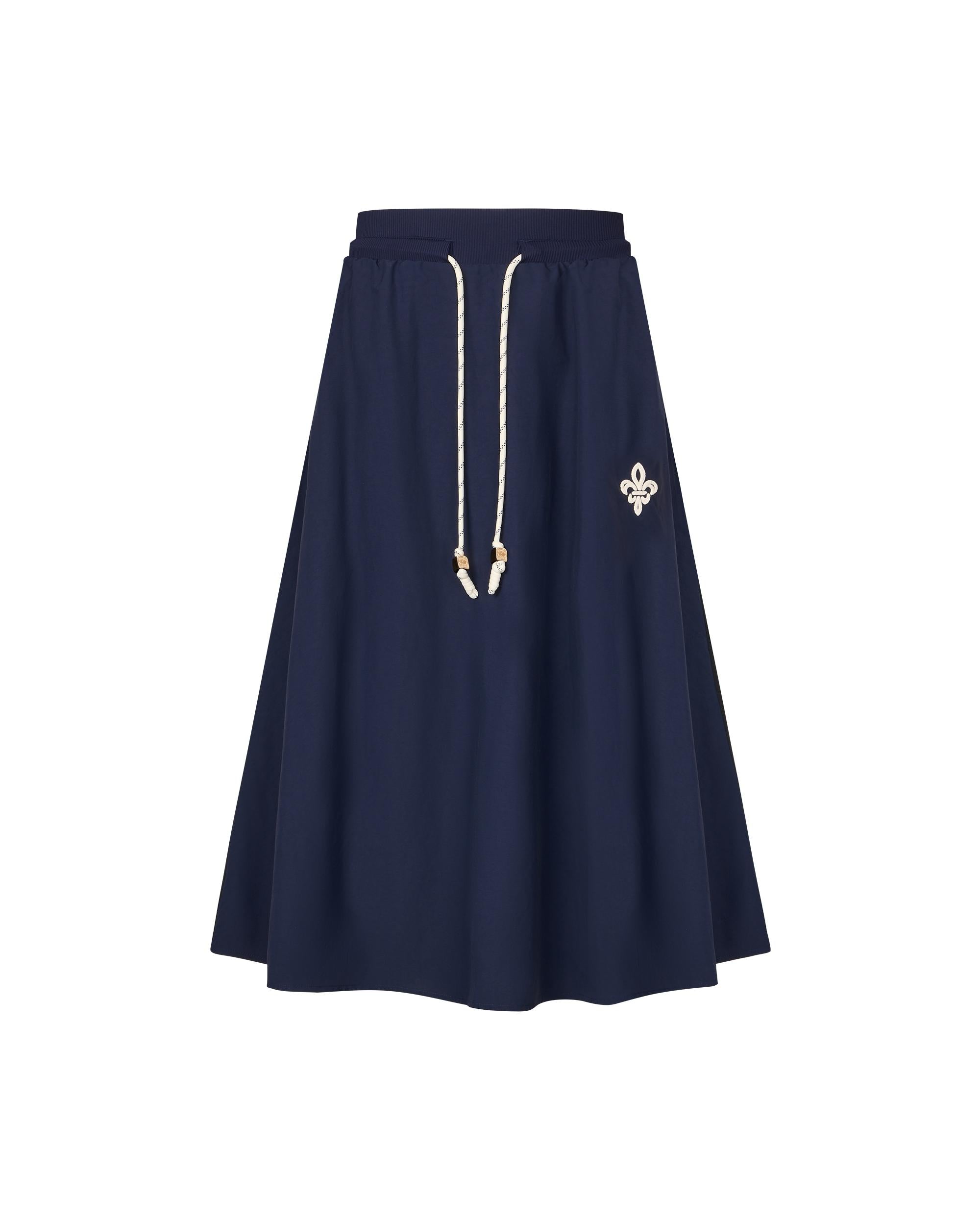 1911979-453 | WOMEN'S IRIS LOGO A-LINE MIDI SKIRT | MARITIME BLUE - Image 3