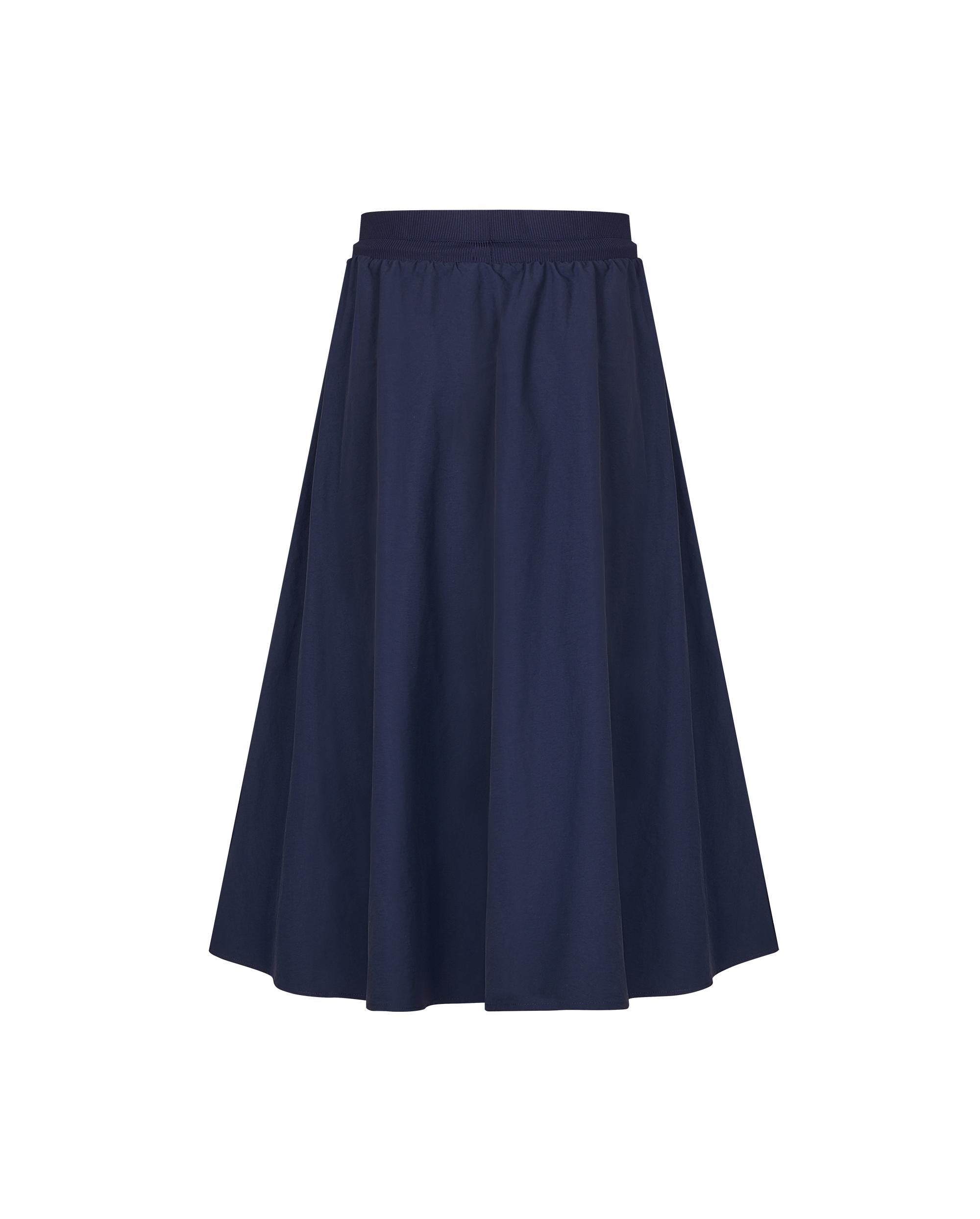 1911979-453 | WOMEN'S IRIS LOGO A-LINE MIDI SKIRT | MARITIME BLUE - Image 4
