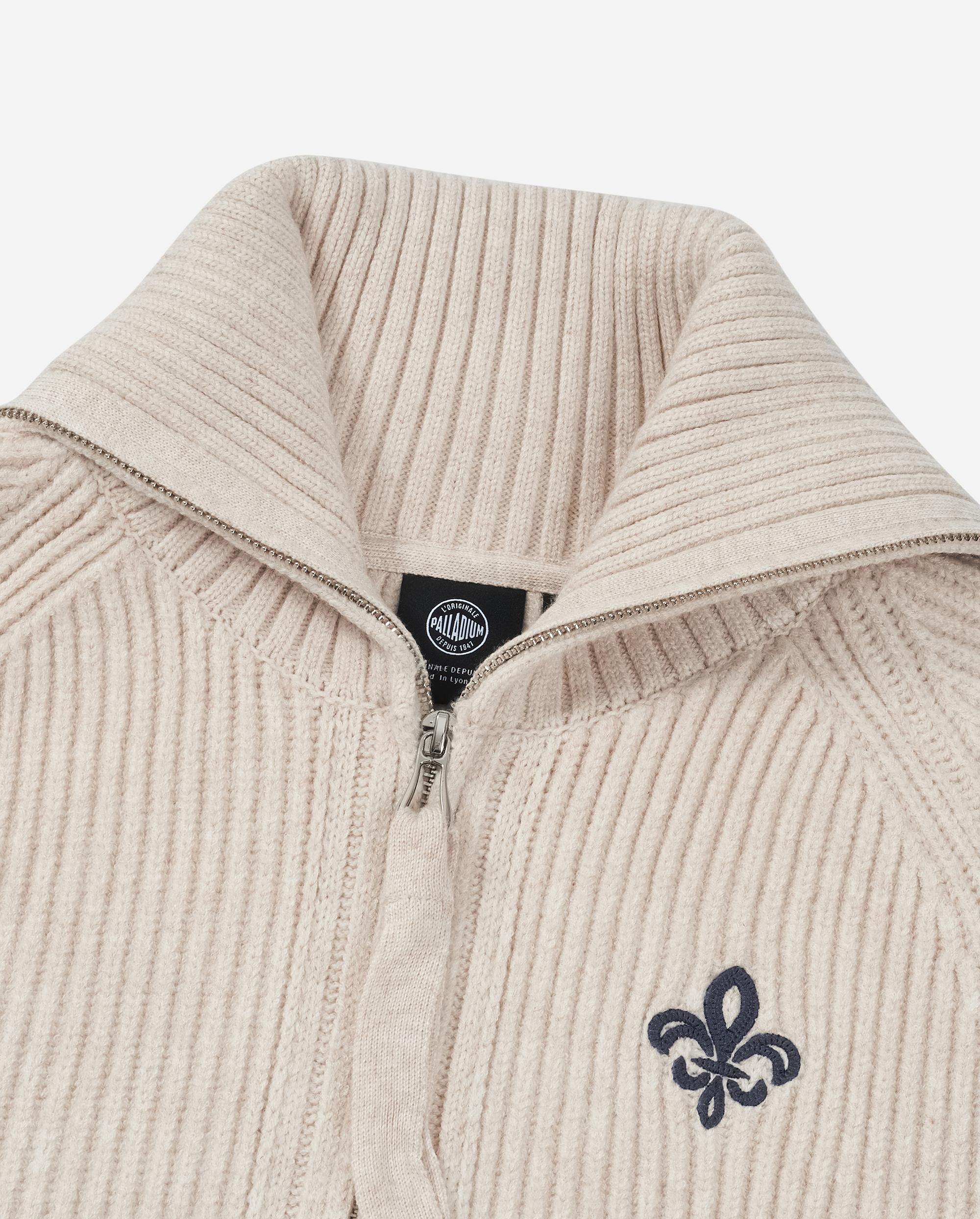 1911985-043 | WOMEN'S IRIS LOGO REVERSIBLE ZIP CARDIGAN | OYSTER GRAY - Image 6