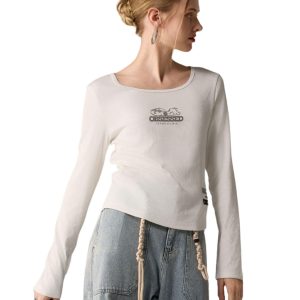 1912586-262 | PALLADIUM X SNOOPY WOMEN'S LOGO SLIM-FIT T-SHIRT | MARSHMALLOW