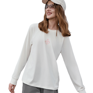 1912668-262 | WOMEN'S IRIS LOGO LOOSE FIT LONG SLEEVES T-SHIRT | MARSHMALLOW