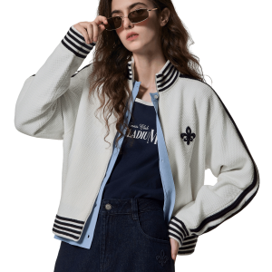 1912838-262 | WOMEN'S IRIS LOGO SIDE TAPED JACKET CARDIGAN | MARSHMALLOW