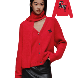 1912839-603 | WOMEN'S IRIS LOGO CNY THEME PRINTED CARDIGAN | EMBOLDENED