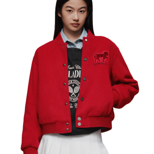 1912843-603 | WOMEN'S CNY THEME LOGO WOOL-BLEND FLEECE JACKET | EMBOLDENED
