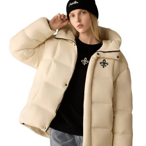 1912901-232 | WOMEN'S IRIS LOGO HOODED DOWN JACKET | VANILLA ICE
