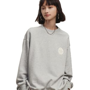197829-031 | WOMEN'S LOGO DROPPED SHOULDERS COTTON SWEATSHIRT