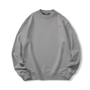 198472-037 | WOMEN'S PALLADIUM LOGO LOOSE FIT COTTON SWEATSHIRT | HARBOR MIST