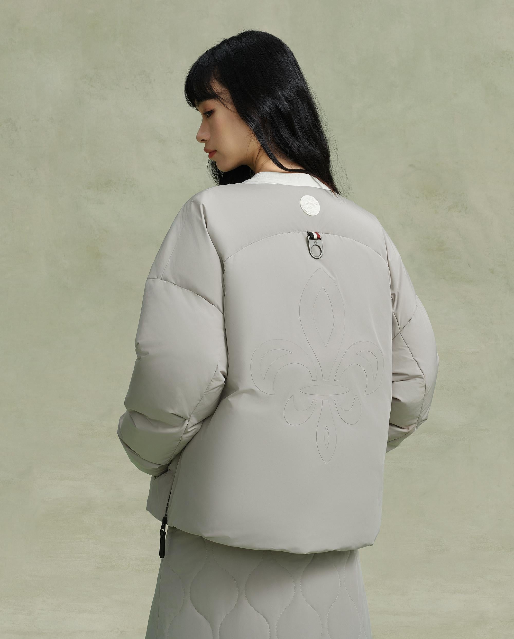 198969-031 | WOMEN'S PALLADIUM LOGO DOWN JACKET | FLINT GRAY - Image 2