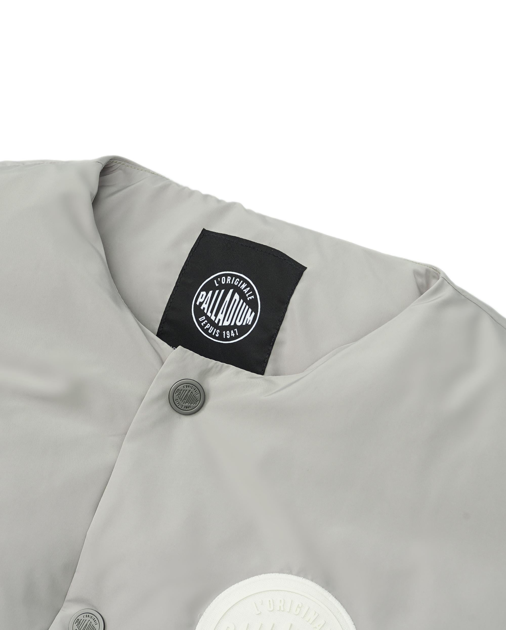 198969-031 | WOMEN'S PALLADIUM LOGO DOWN JACKET | FLINT GRAY - Image 4