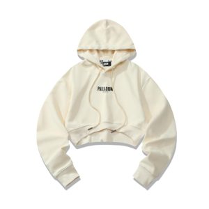 199300-116 | WOMEN'S PALLADIUM LOGO CROPPED HOODIE | STAR WHITE