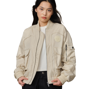 199751-043 | WOMEN'S PALLADIUM LOGO BOMBER JACKET | OYSTER GRAY