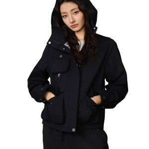 199769-032 | WOMEN'S PALLADIUM LOGO CARGO HOODED JACKET | TAP SHOE