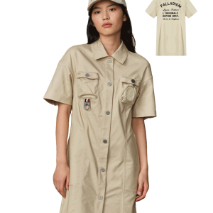 199794-043 | WOMEN'S PALLADIUM LOGO POCKETS DRESS | OYSTER GRAY