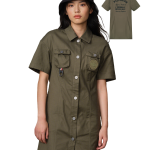 199794-367 | WOMEN'S PALLADIUM LOGO POCKETS DRESS | TEA LEAF