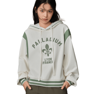 199802-262 | WOMEN'S PALLADIUM LOGO COLOR BLOCKS HOODIE | MARSHMALLOW