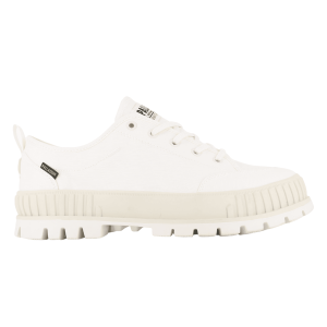 74408-180-M | UNISEX PALLASHOCK LO OG WP+ SNEAKERS | CREAM WHITE