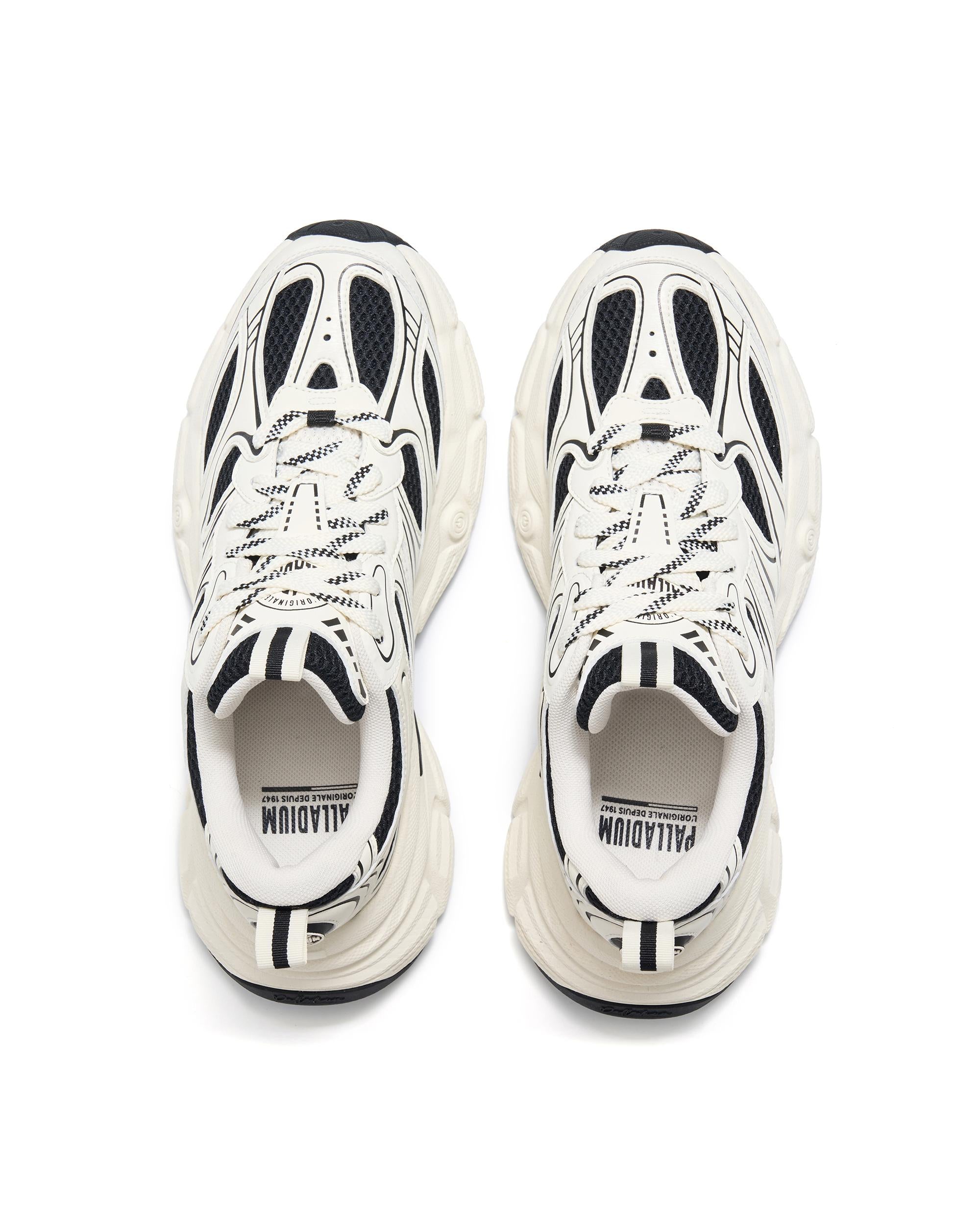 94577-019-M | WOMEN'S PALLAEIFFEL SNEAKERS | BK/SL/WT/BK - Image 4