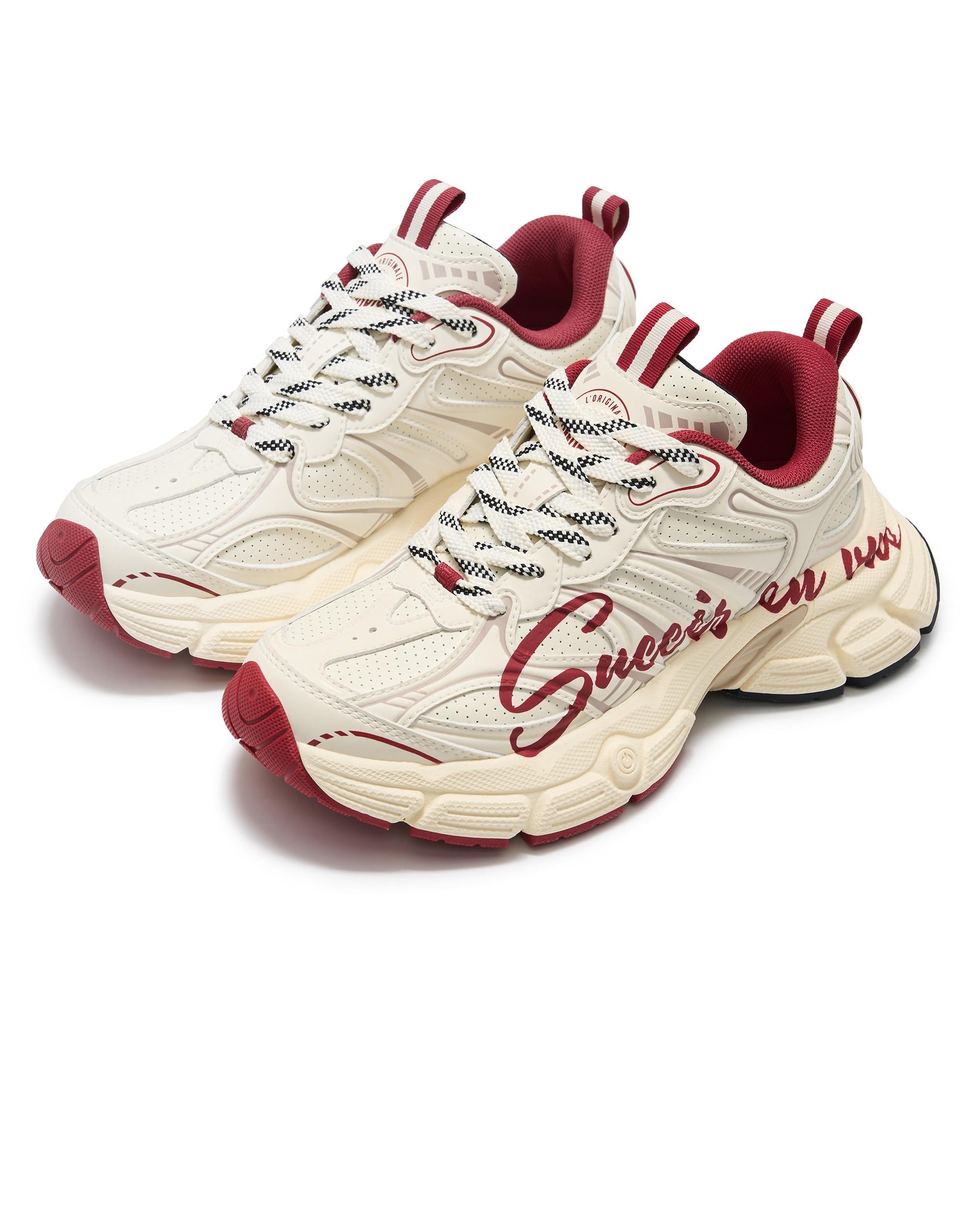 94840-024-M | WOMEN'S PALLAEIFFEL CNY SNEAKERS | GY/RD/WT - Image 2