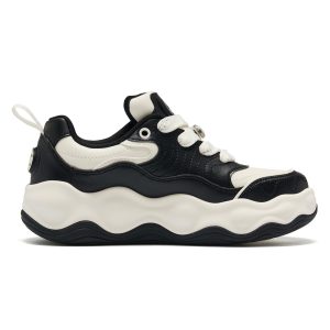 94845-009-M | WOMEN'S PALLAPEARL CHUNKY SNEAKERS | BK/WT/WT