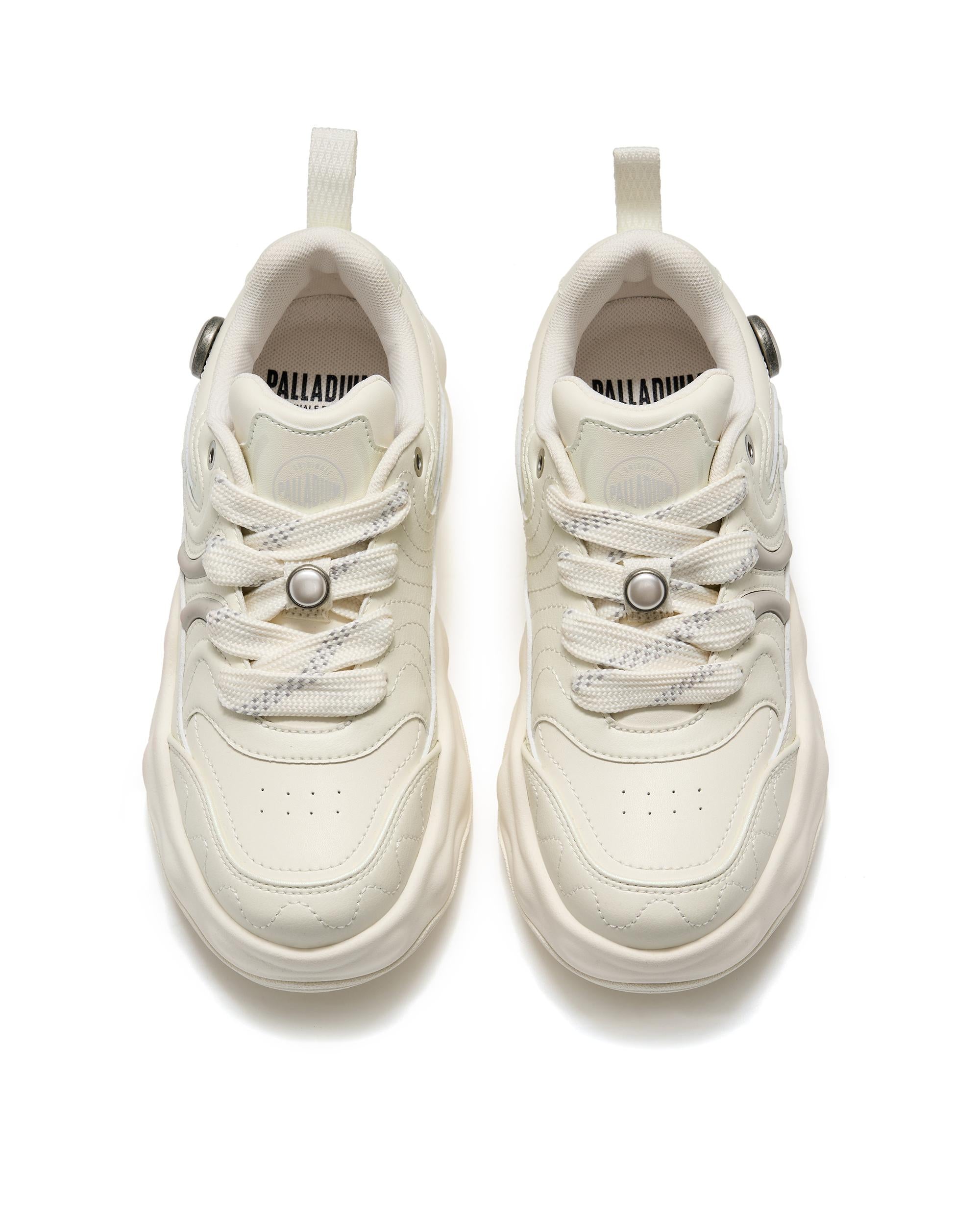 94845-101-M | WOMEN'S PALLAPEARL CHUNKY SNEAKERS | WT/WT - Image 3