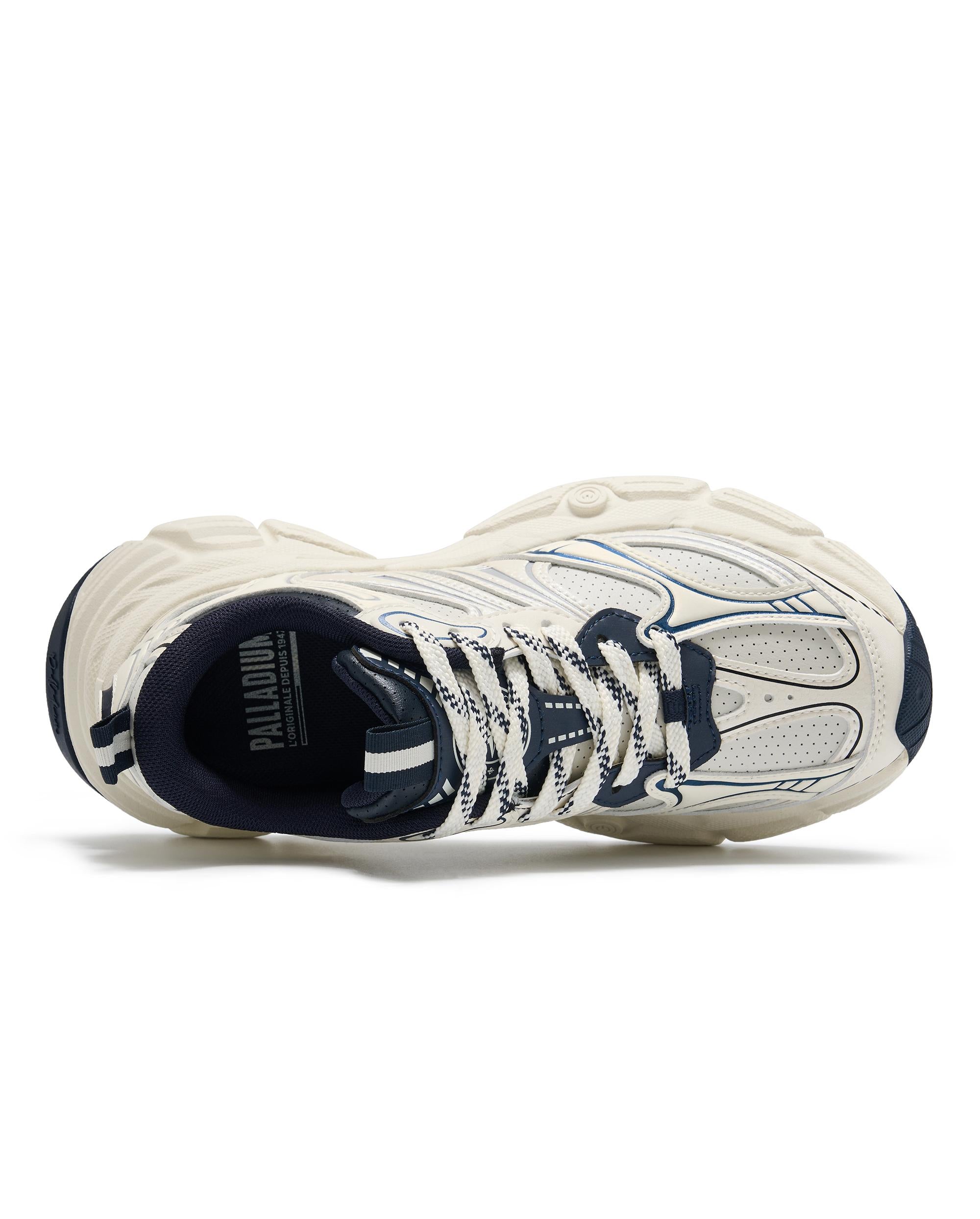 94848-114-M | WOMEN'S PALLAEIFFEL SNEAKERS | WT/BU/WT - Image 3