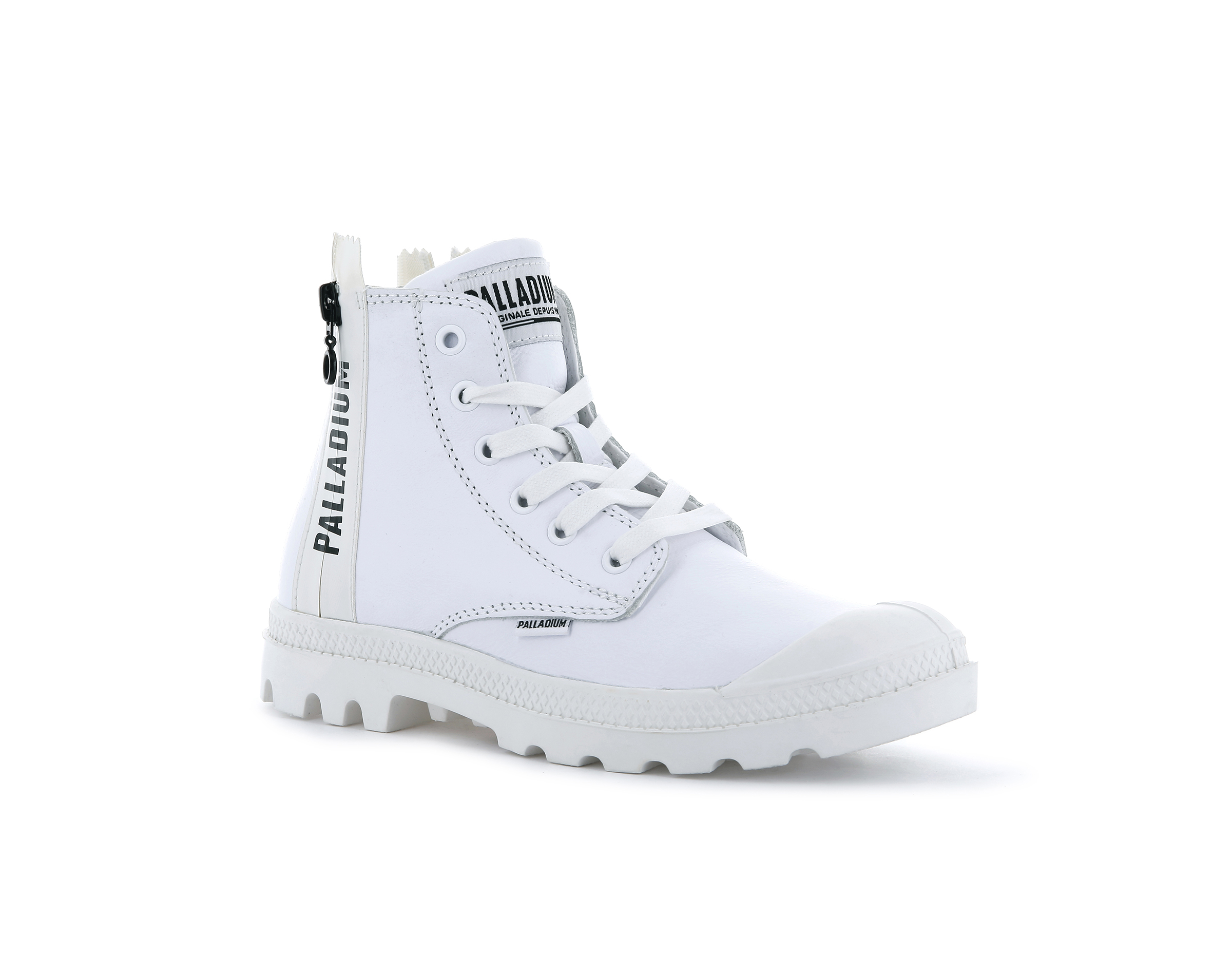 96857-103-M | PAMPA UBN ZIPS LEATHER | WHITE - Image 2