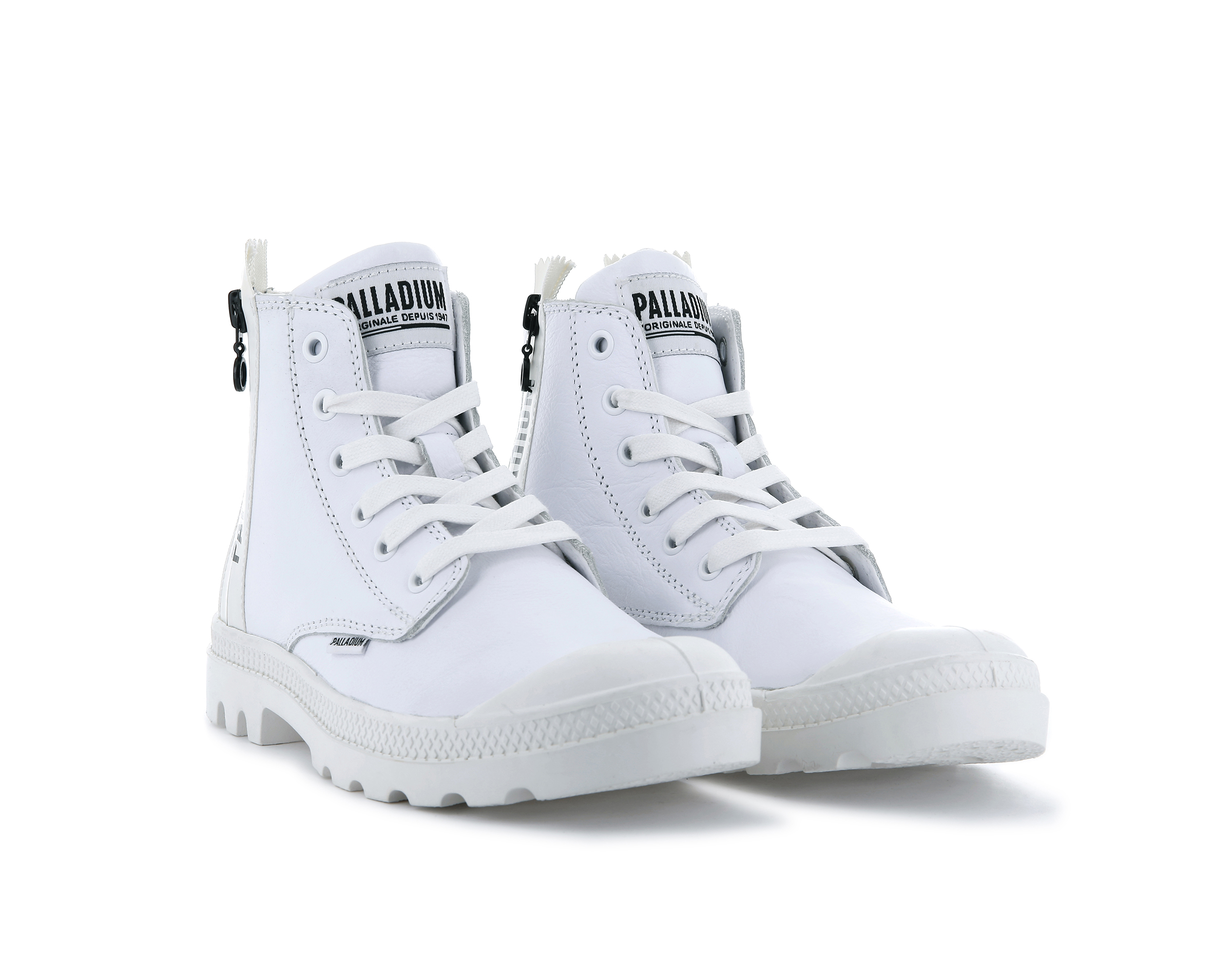 96857-103-M | PAMPA UBN ZIPS LEATHER | WHITE - Image 6