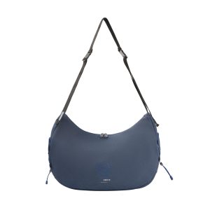 BG699-481 | BLUE CIRCLE LOGO WATER REPELLENT CROSSBODY BAG | VINTAGE INDIGO